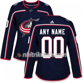 Columbus Blue Jackets Trikot Custom Adidas 2017-2018 Marineblau Authentic - Dame